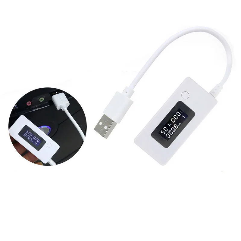 Urijk USB измеритель напряжения тока ЖК-экран мини телефон Напряжение монитор доктор портативный пластиковый мобильный мощность зарядное устройство детектор