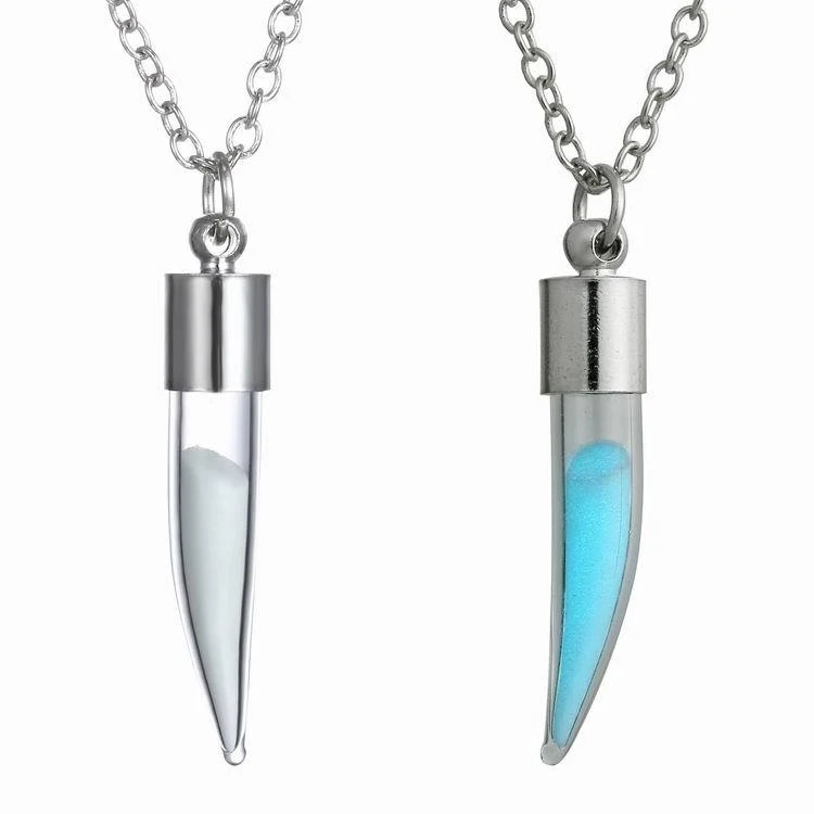 Ювелирное светящееся в темноте ожерелье с серебряным покрытием форме перца из