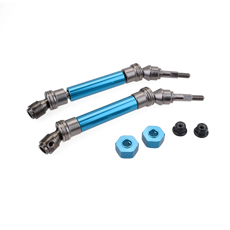 

2pcs Front Drive Shaft CVD Transmission Axle Metal Universal RC Truck Drive Shaft for 1/10 Traxxas Slash RC Truck Car