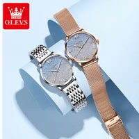 olevs luxury stainless steel bracelet starry sky dial casual ladies quartz wristwatches women fashion watch montre feminino 6893