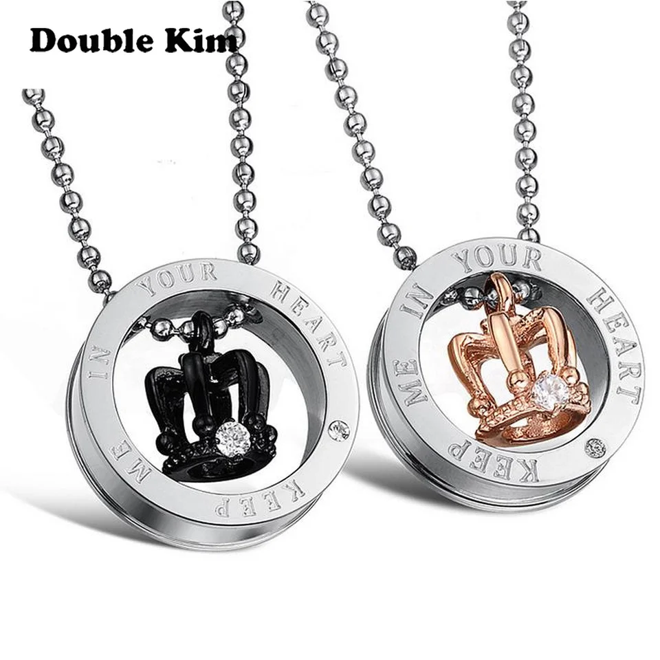 

Цепочка с подвеской в виде короны из титановой стали