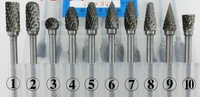 free shipping 10 different kinds tungsten steel mini electric grinder mini cutter polished head cutter 36mm carbide burrs