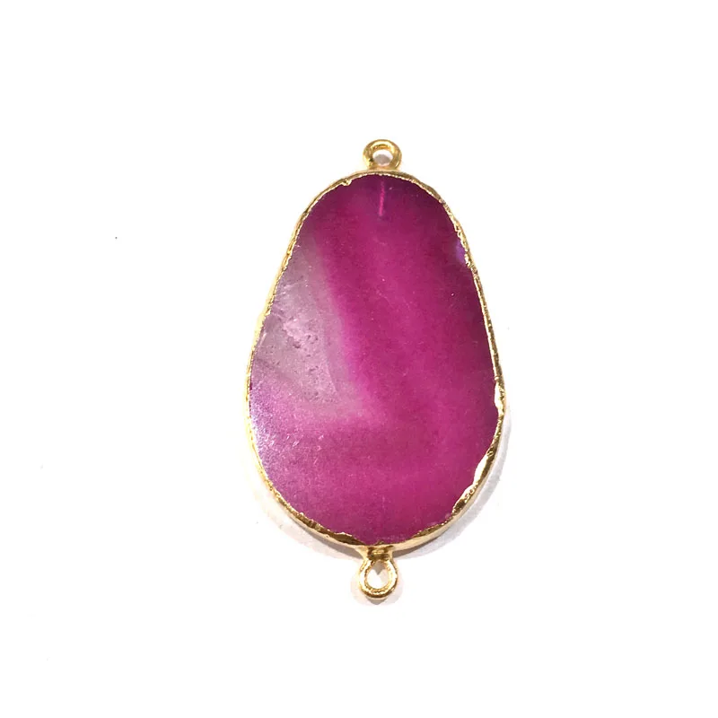 Натуральный камень эллиптической формы соединитель с двумя отверстиями