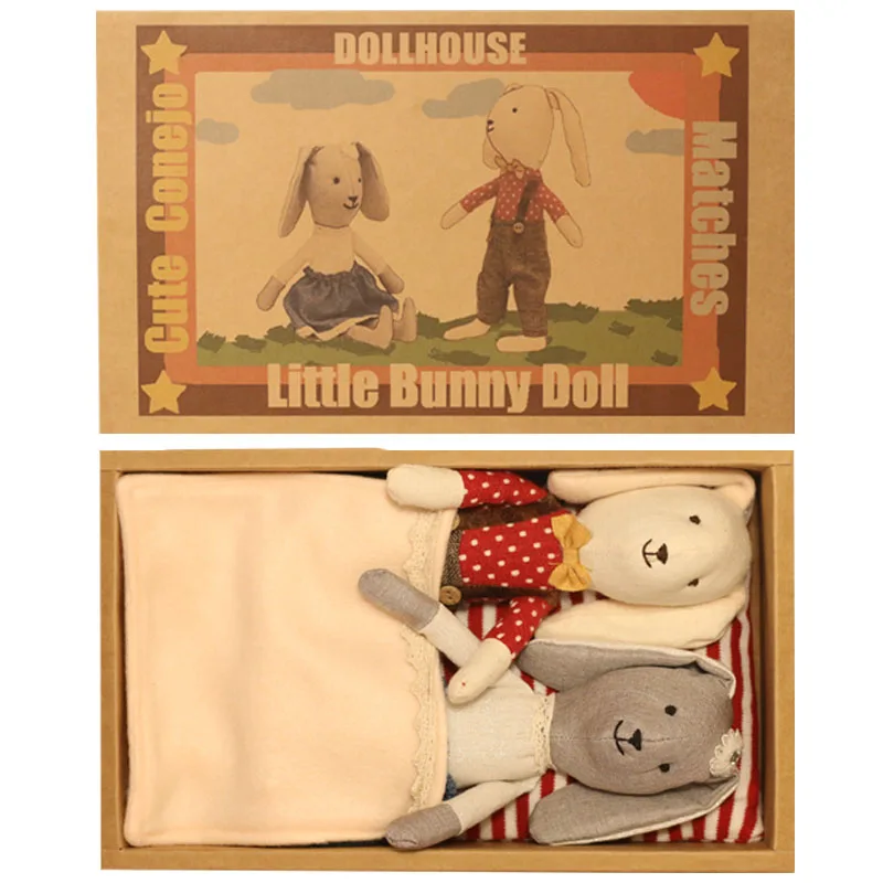 25 см милый кролик кукла детские мягкие плюшевые игрушки для детей Кролик спящий