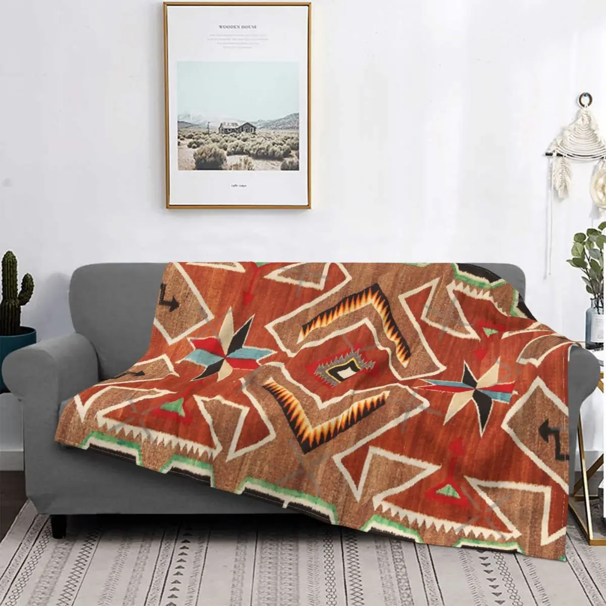 

Tapiz tejido indio Navajo, colcha a cuadros, ropa de cama, esponjosa, a cuadros, 150