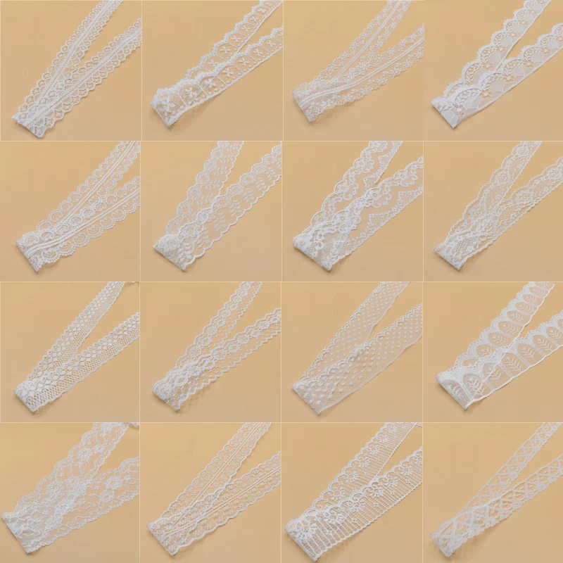 10 ярдов белая кружевная лента широкая африканская ткань отделка шнурка для шитья