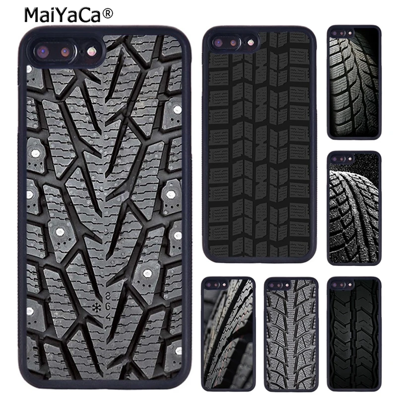 MaiYaCa автомобильная шина протектор Кожаный чехол для телефона iPhone X XR XS 11 12 Pro MAX 5 6 S 7