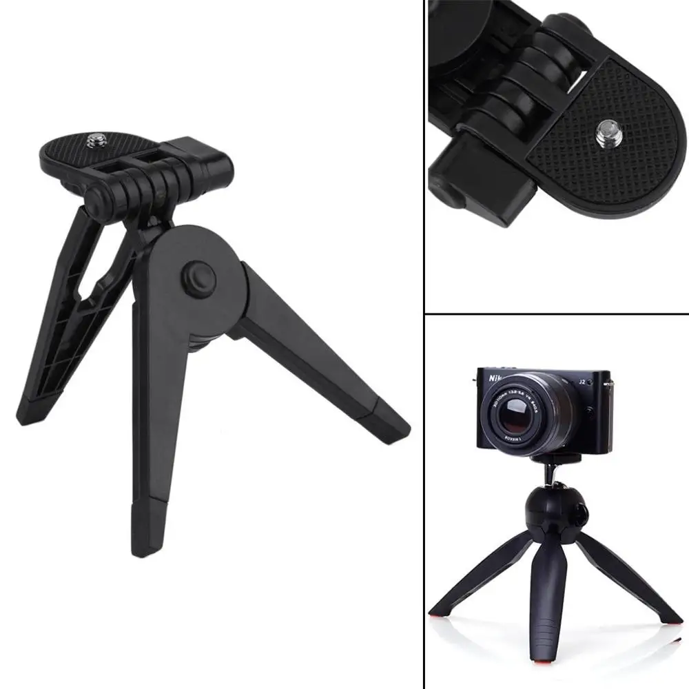 Portable Mini Plastic Foldable Photography Tripod Table Desk Stand Mounting Bracket for Camera Camcorder DSLR SLR Black HOT | Электроника