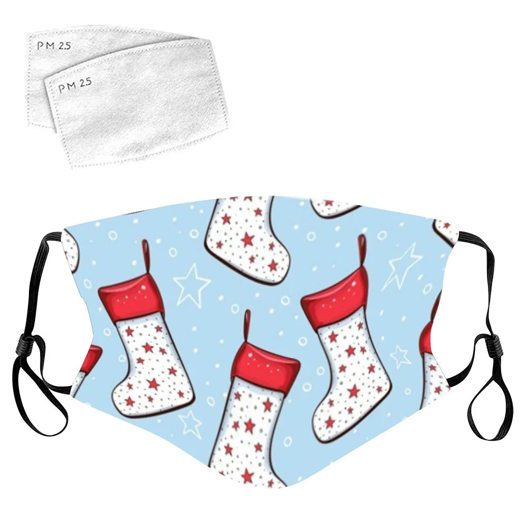 mondmasker mascherine Unisex Christmas Outdoor Face Washable Breathable Reusable 1 Mask +2PC Filter mascarillas lavables | Аксессуары