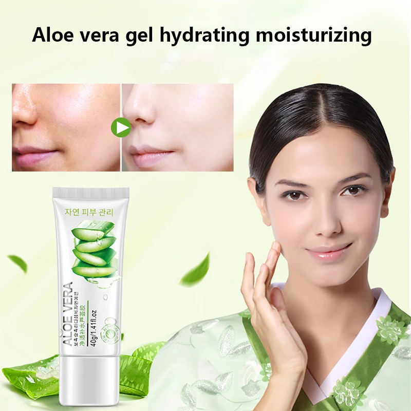 1 шт. натуральный алоэ вера Гладкий гель от Акне Отбеливающий Крем для лица всех