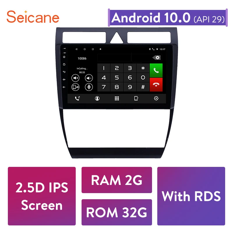 Автомагнитола Seicane 2 + 32 ГБ GPS Android 10 0 для Audi A6 S6 RS6 1997 1998 2003 2004|Автомагнитолы| |