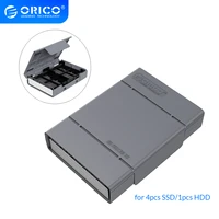 orico 2 5 m 2 hard drive protection box with label for 2 5 3 5 ssd hdd shockproof dust proof storage box
