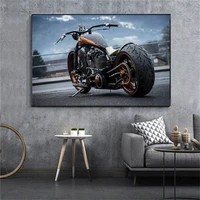 cool motorcycle canvas painting black and white posters and prints wall art picture for living room home decoration