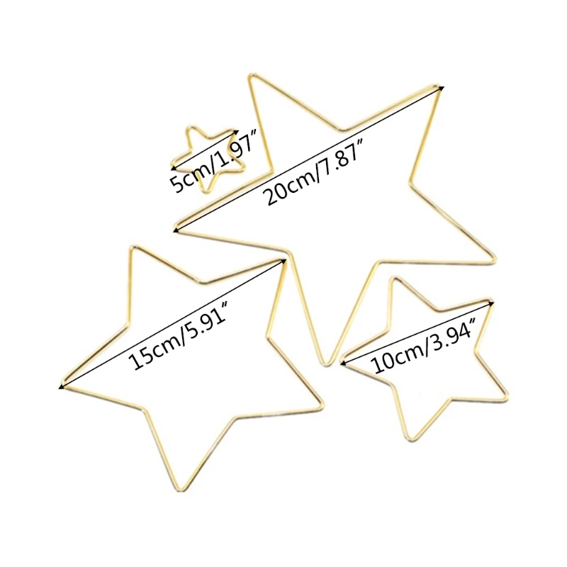 

Star Metal Craft Hoops Dream Catcher Rings for DIY Dreamcatchers Wreaths Macrame 85LA
