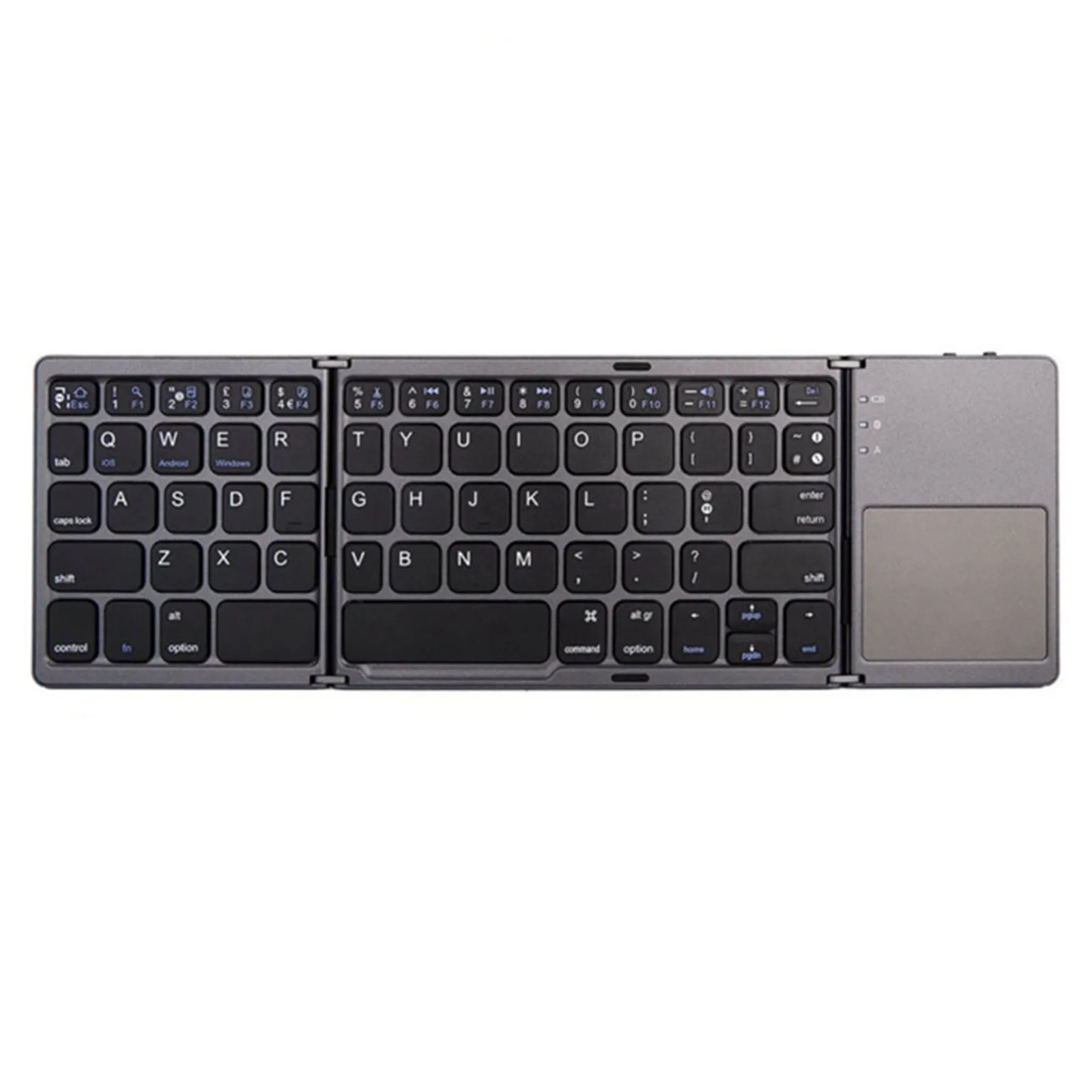 Ultra-thin Portable Folding Wireless Bluetooth Touch Keyboard Touchpad Foldable Tri-fold For iPad iPhone | Компьютеры и офис