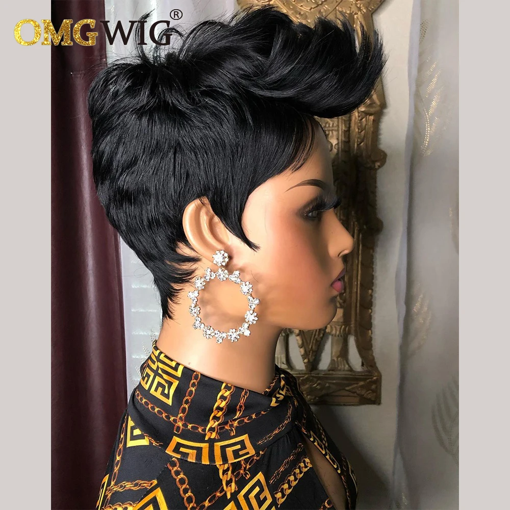 Оптовая продажа Короткие парики Piexie с эффектом омбре серые цветные бразильские