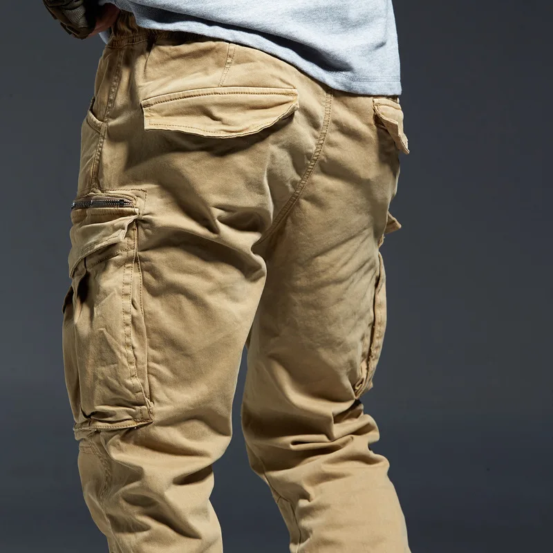 

Men's Joggers Pants Cotton Military Cargo Pants Drawstring Tactical Pants Trousers Men Hip Hop Streetwear Joggers Men Clothing