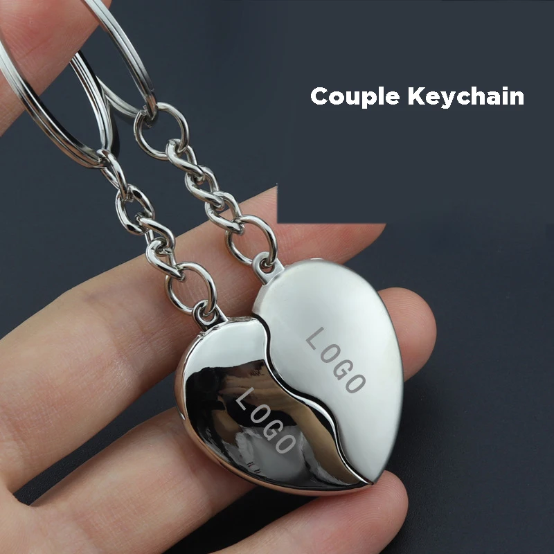 

1pair Couple Keychain Heart Key Rings Lovers Love Key Chain For Birthday Gift Souvenirs Valentine'S Day Gift Lovers Couple Gift