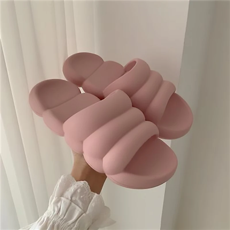 

Slippers Women Men Summer Fashion Home Bathroom Sandals Thick Bottom Couple Slides Non-Slip Floor Indoor Shoes Unisex