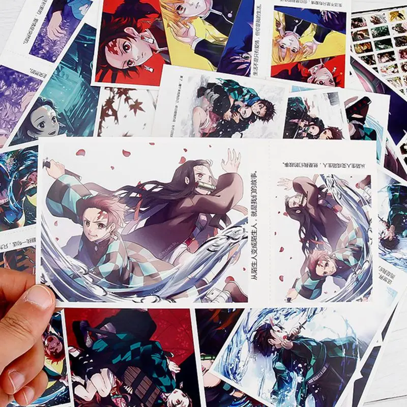 180 шт./компл. демон убийца Kimetsu без Yaiba аниме большой Почтовые открытки поздравительная открытка с сообщением подарочные канцелярские товары
