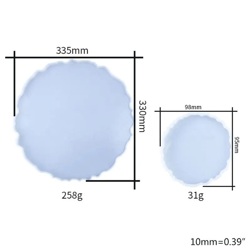 

Crystal Epoxy Resin Mold Round Tray Casting Silicone Mould Handmade DIY Crafts Making Tools