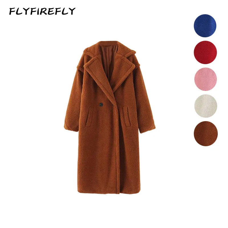 Зимнее пальто Женское с мехом уличная одежда длинное из искусственного меха