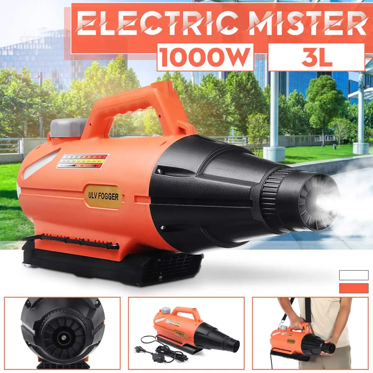 

110/220V Electric ULV Fogger 3L Portable Cold Mist Sprayer Machine Aerosol Generator Disinfection Machine Nozzle Fight Drugs