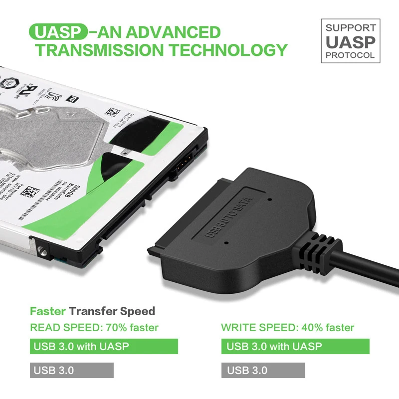 Новый кабель SataIII 3 0 для передачи данных USB 2 5 к SATA жесткого диска 25 дюйма