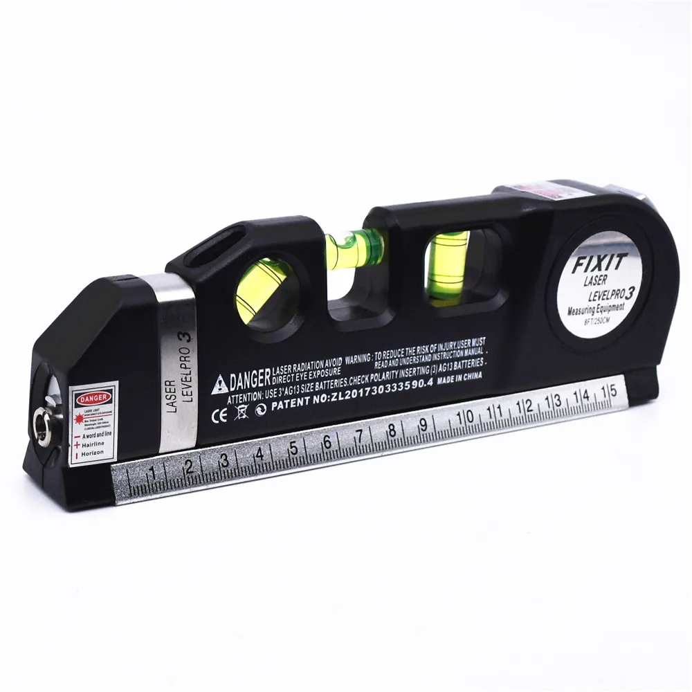 Laser Level Лазерный уровень измерительная лента Вертикальные Горизонтальные лазеры отрегулировать Многоцелевой Стандартный линейка кросс-линий инструмент со штативом - Цвет: Laser Level
