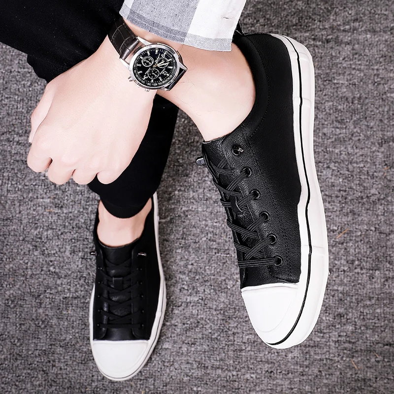 

2021Men Shoes Sport Sneakers Lace-Up Men Light Casual Sneakers Male Gym Running Shoes Men Breathable Leather Footwear