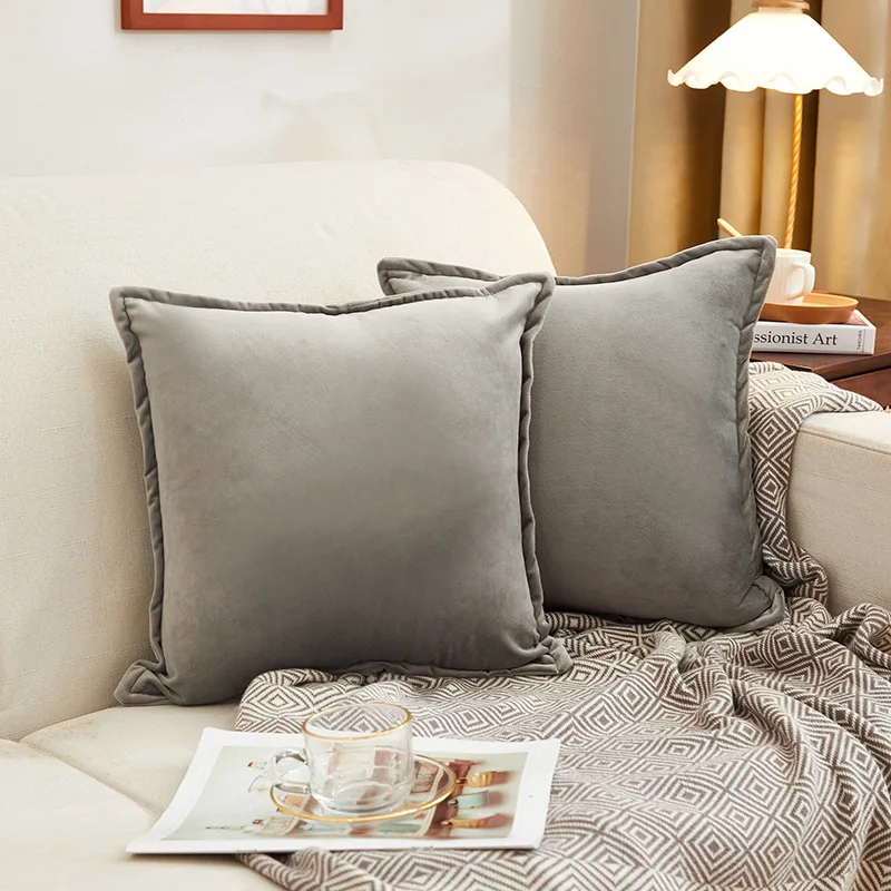 Наволочка для дивана декоративная подушка Розовая Синяя Серая Бархатная Гостиная Домашний декор Наволочка 30x50/40x40/45x45/50x50см.
