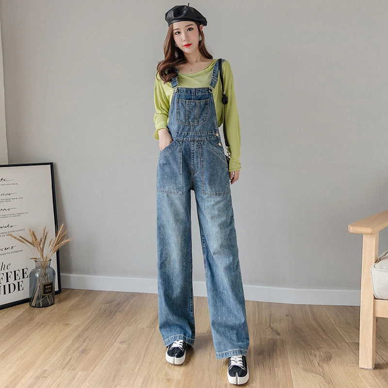 Новый европейский стиль 2019 корейский уличный винтажный джинсовый комбинезон