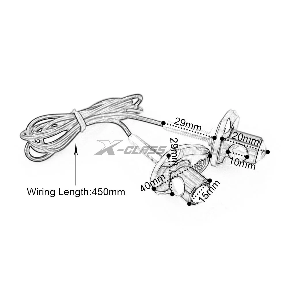 1 пара универсальные СВЕТОДИОДНЫЕ указатели поворота для мотоцикла| |