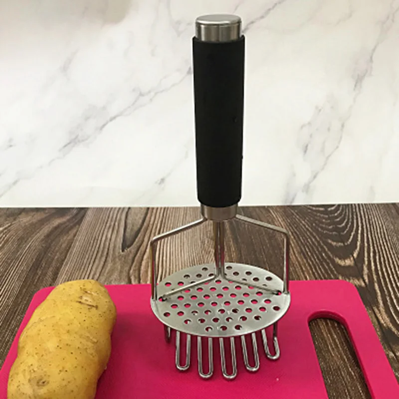 Новая нержавеющая сталь картофелечистка с ручкой Выдвижная пружина DIY пюре простой в использовании инструмент
