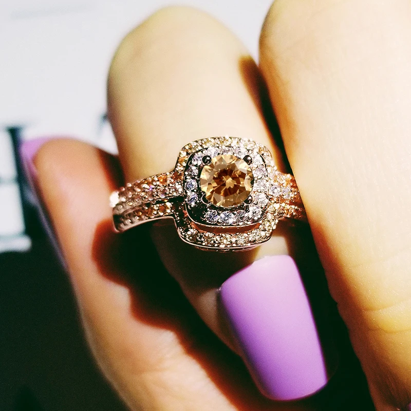 2019 Новинка Лидер продаж Розовое золото Цвет бокал для шампанского Циркон