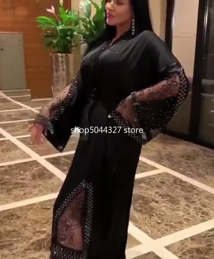 Женское платье в африканском стиле Bazin шифоновое с бриллиантами мусульманском