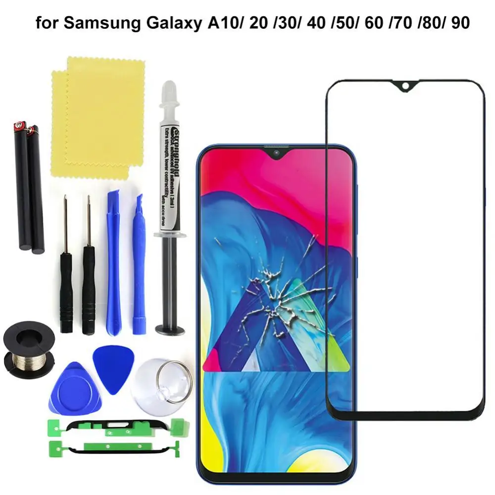 Съемные передние Стеклянные линзы экран LOCA набор инструментов для Samsung Galaxy A10