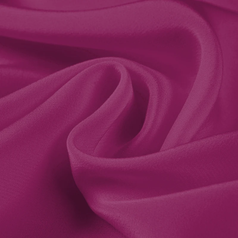 

100% Silk Crepe de Chine Natural Pure Mulberry 12 14 16 30mm 45"( 114cm ) 55" (140cm) Width Plum Purple DIY Cloth Silk Fabric