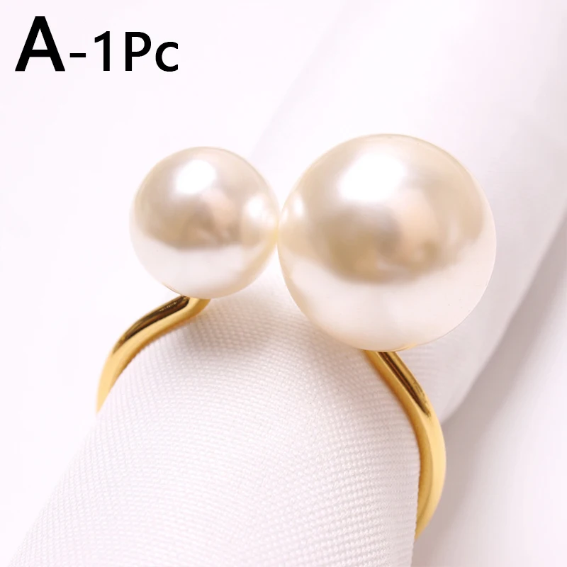 Жемчужные кольца для салфеток держатель свадьбы гостиничного стола