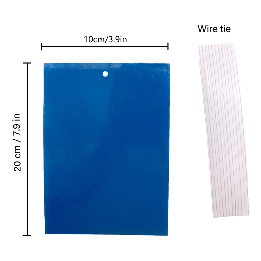 

20*10CM Bugs Sticky Boards Home Garden Kitchen Balcony Fly Trap Paper Blue