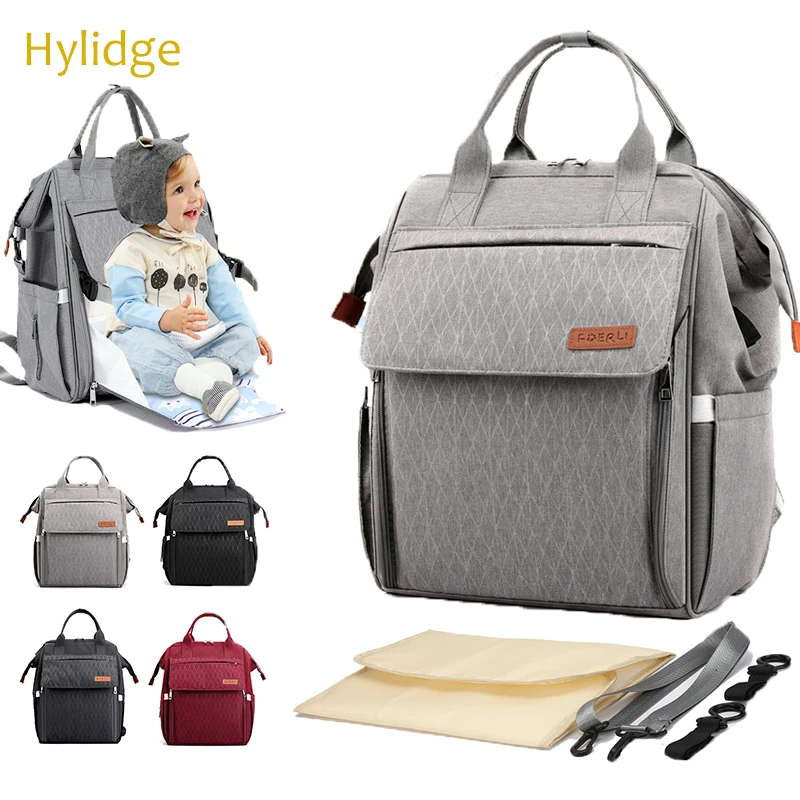 

Hylidge USB Diaper Bag Mummy Maternity Nappy Bag with Anti-theft Pocket Travel Backpack for Suitcase Stroller Organizers Wet Bag