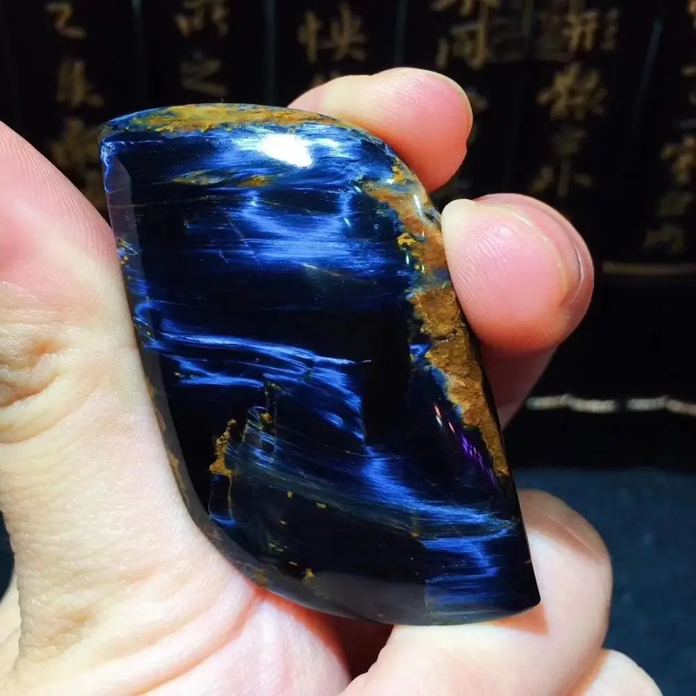 Сертификат натуральный синий Pietersite для женщин и мужчин Chatoyant кулон 55x28x8 мм лучший подарок кристалл исцеляющий драгоценный камень из Namibia AAAAA