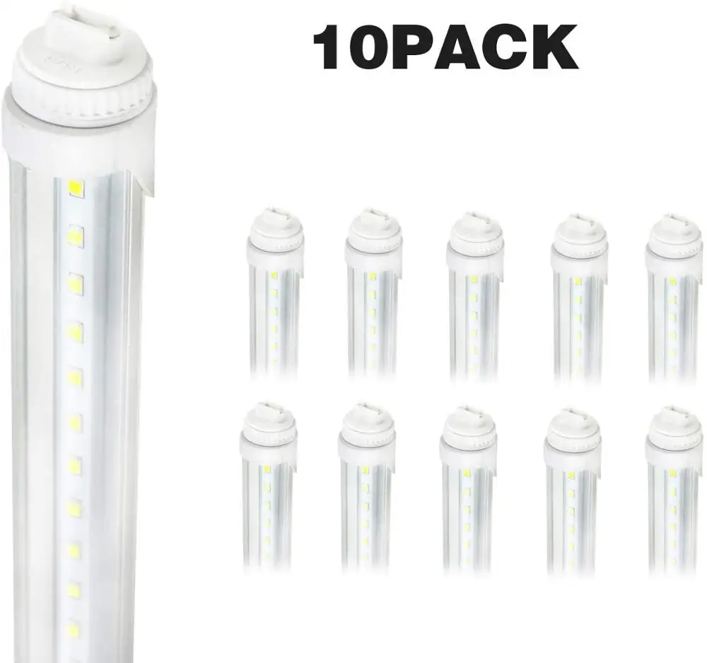10 шт 8 футов светодиодный лампы Pack 40 Вт (R17d) база для CW/HO/F96T12 сменный 110