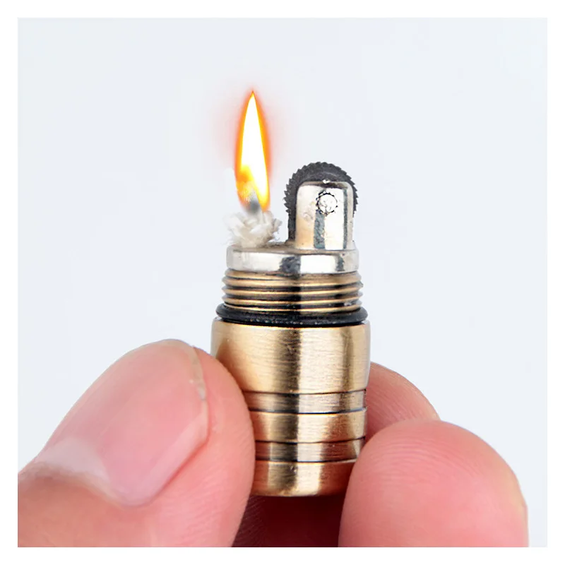 

Outdoor Gas Lighter Keychain Capsule Gasoline Lighter Inflatable Keychain Gasoline Lighter Smoking Tool Mini Easy to Carry