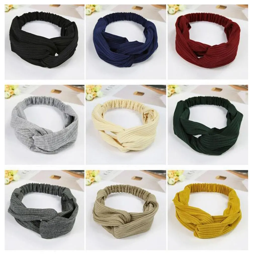 

Simple Solid Color Hair Headband Outdoor Sports Headbands Comfortable Head Wraps