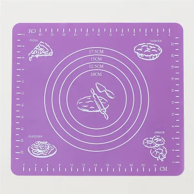 50*40 см силиконовый коврик для выпечки, сковороды для выпечки, накипь для раскатки теста, коврик для раскатки помадка, кондитерские изделия, коврик для выпечки с антипригарным покрытием,коврик - Цвет: Фиолетовый