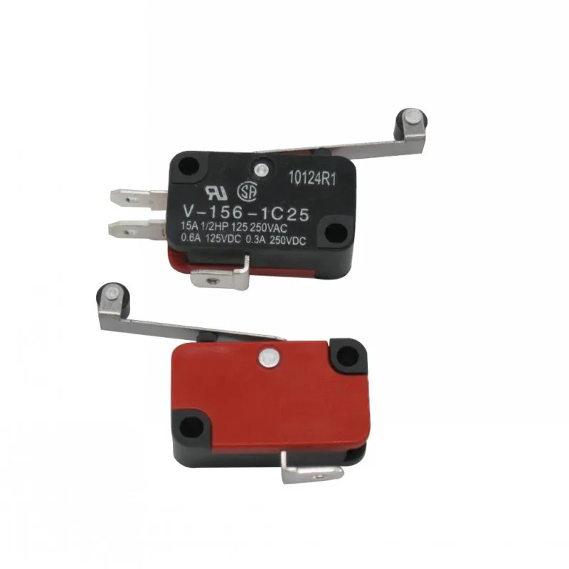 5 шт. V-156-1C25 длинный роликовый рычаг с петлей AC DC микро/концевой выключатель |