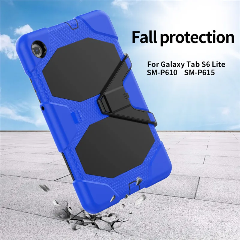 

Tablet Shockproof Heavy Duty Armor Case For Samsung Galaxy Tab S6 Lite 10.4 P610 P615 SM-P615 SM-P610 Soft Silicone Cover Funda