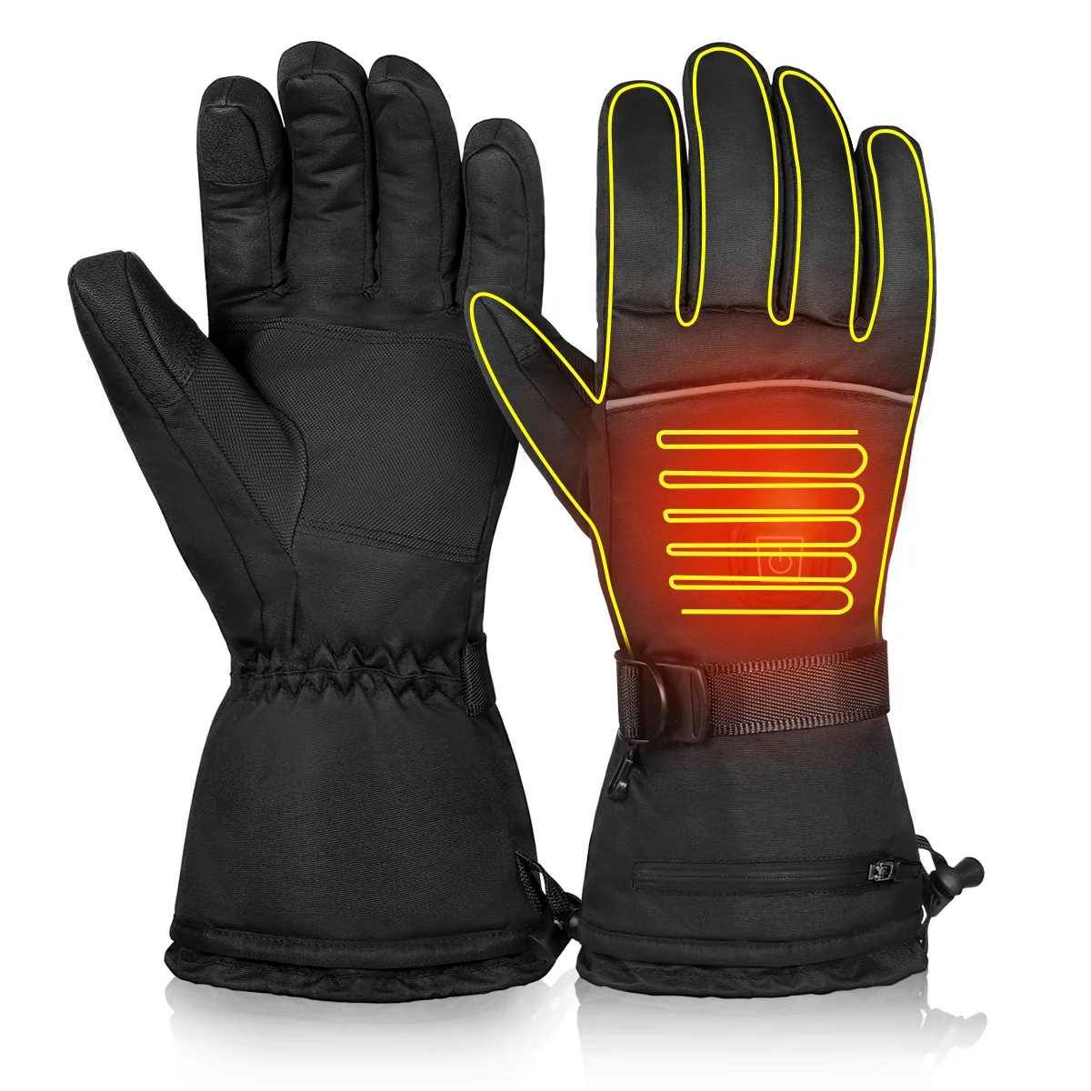 

Clispeed 3 Levels Battery-operated Heated Electric Winter Warm for Skiing Cycling Riding Size (Black)