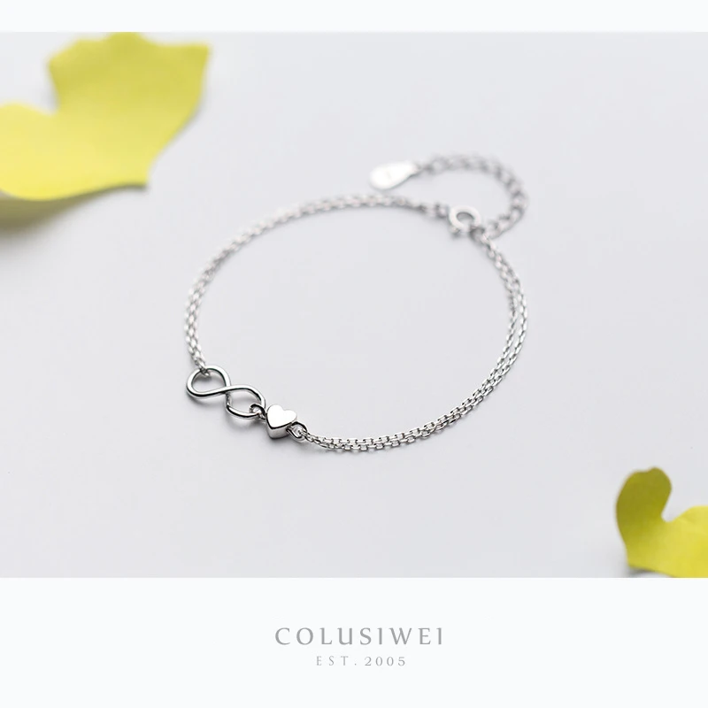 Coluiswei рисунок сердечко Ссылка браслеты из нержавеющей стали для женщин 925